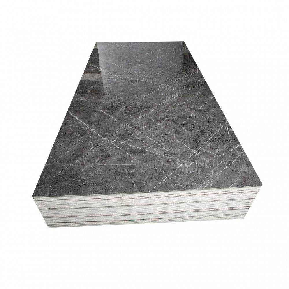 Mur de douche en PVC 4 mm Gray Stone effet pierre grise pour salle de bain moderne