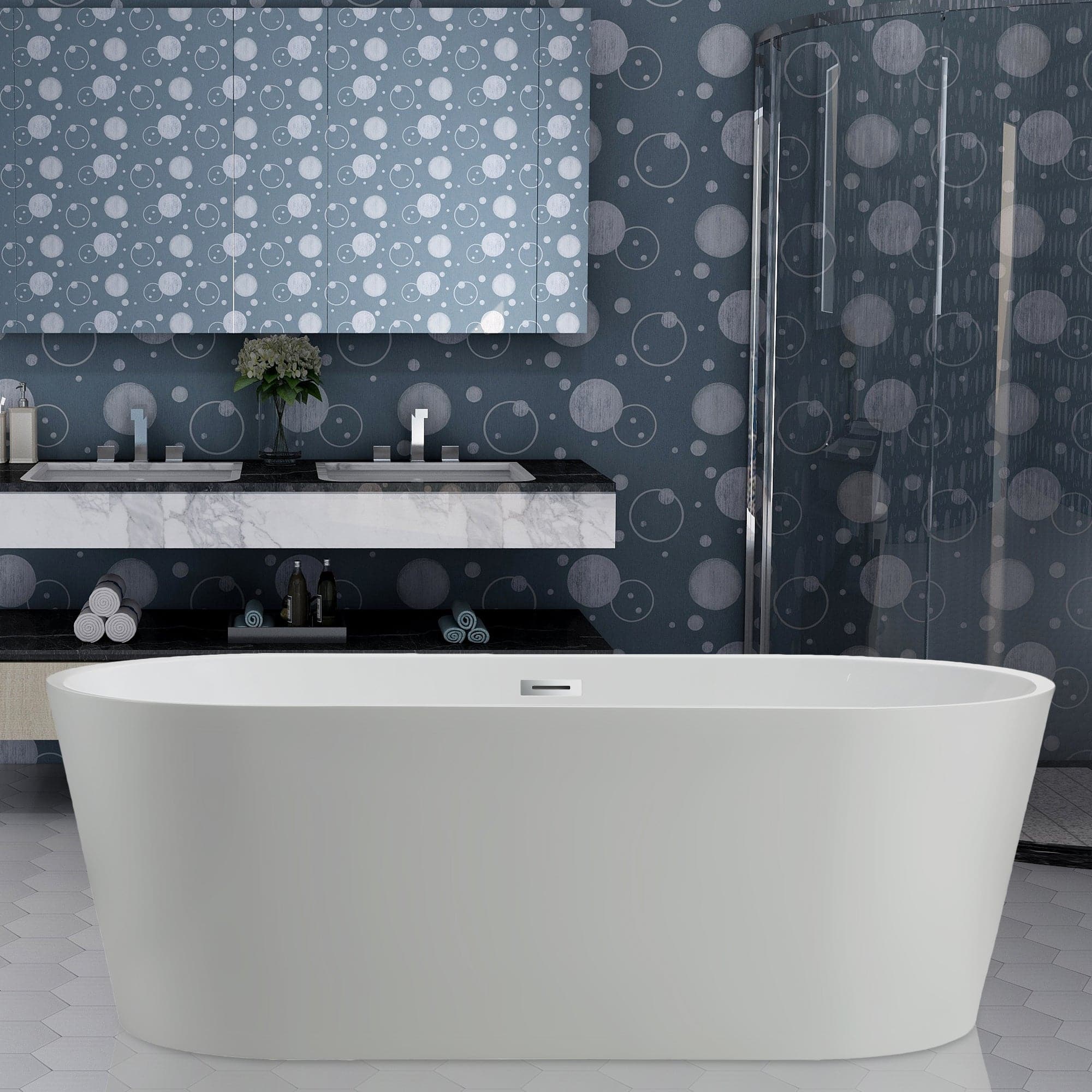 美品✨WASHBOY FREESTANDING BATHTUB - V6815-SX